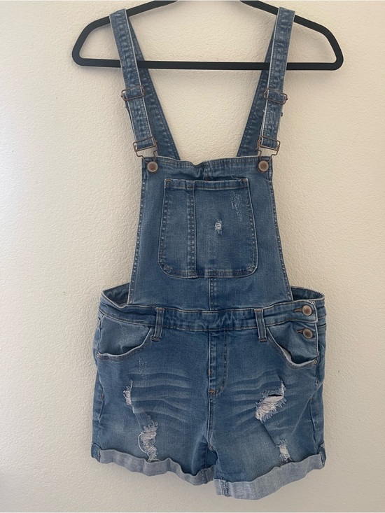 Papaya Pants - Denim Shortalls - distressed-Indie revival